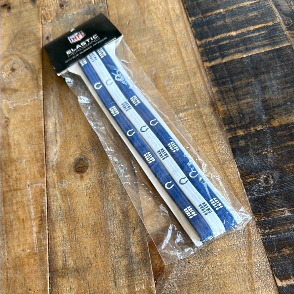 NFL Indianapolis Colts Blue and White Elastic Headbands